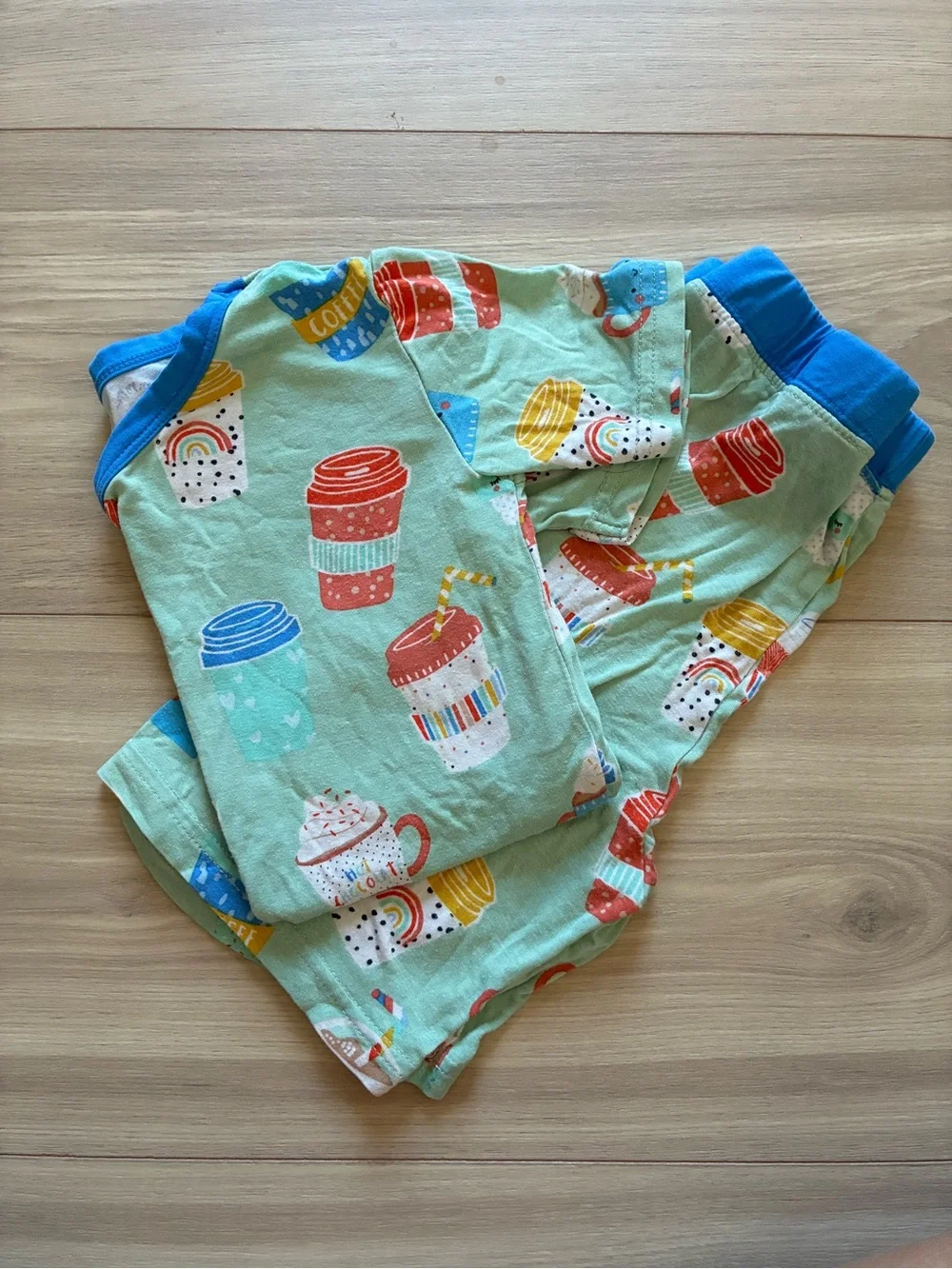 Little Sleepies coffee short pajama set